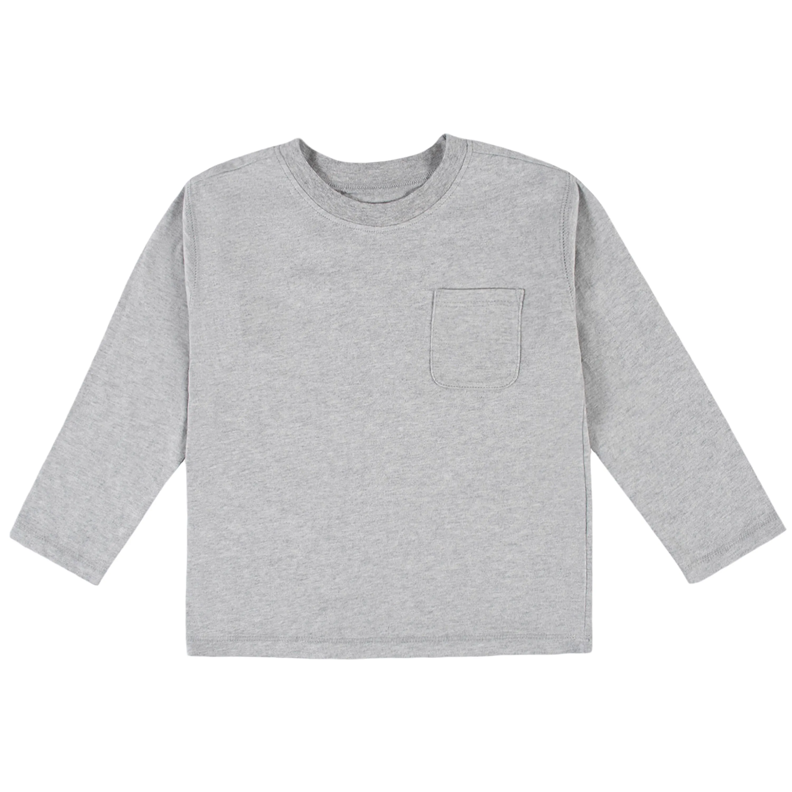 3-Pack Infant & Toddler Boys Gray Long Sleeve Tees