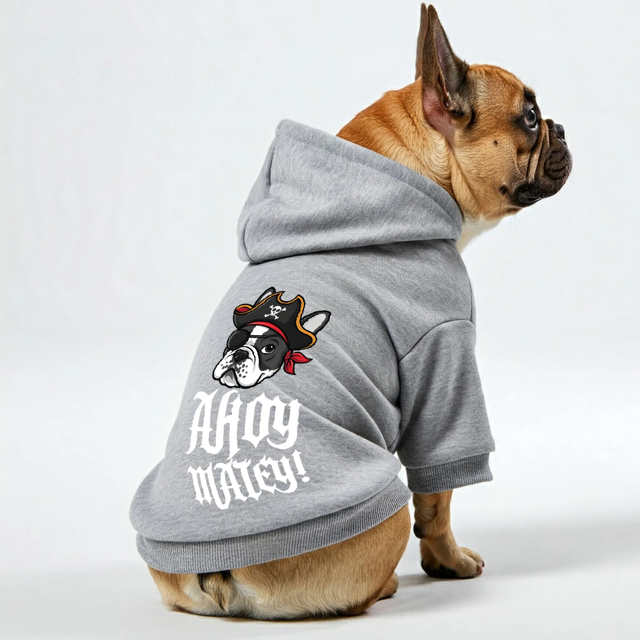 Ahoy, matey! - Personalized French Bulldog Hoodies with Funny Quotes – Stylish, Cozy, and Premium 100% Cotton