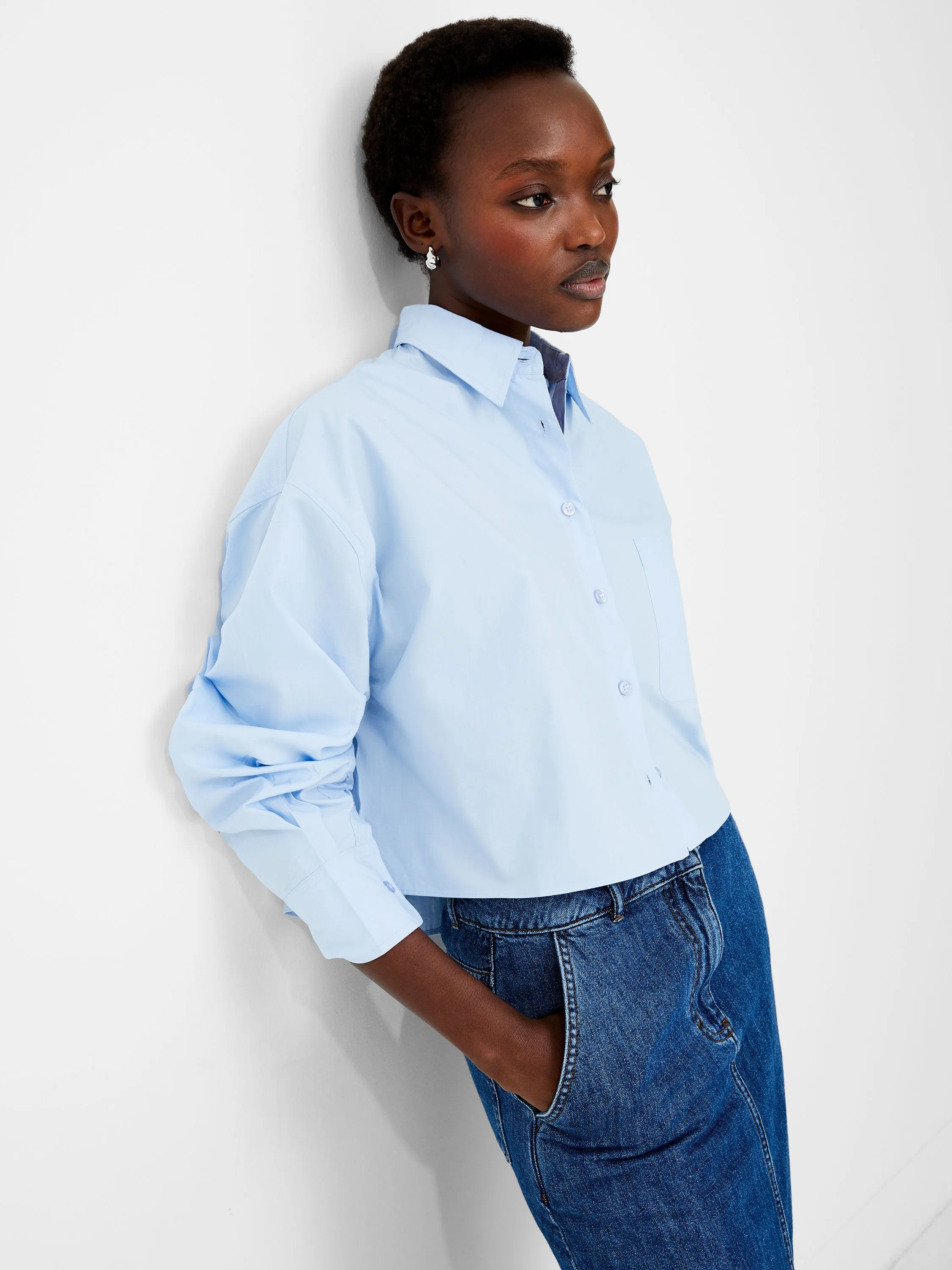 Alissa Cotton Cropped Shirt