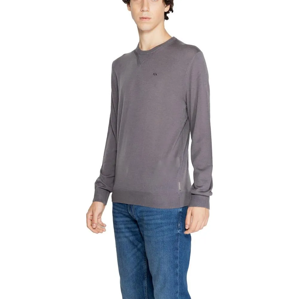 Armani Exchange Gray Wool Sweater