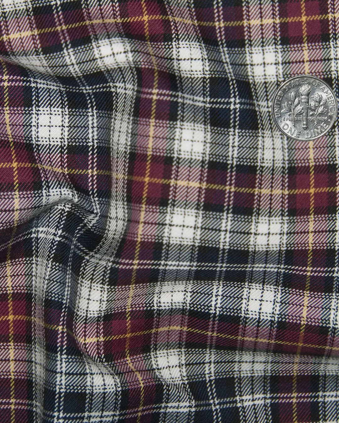 Black Maroon Tattersall Madras