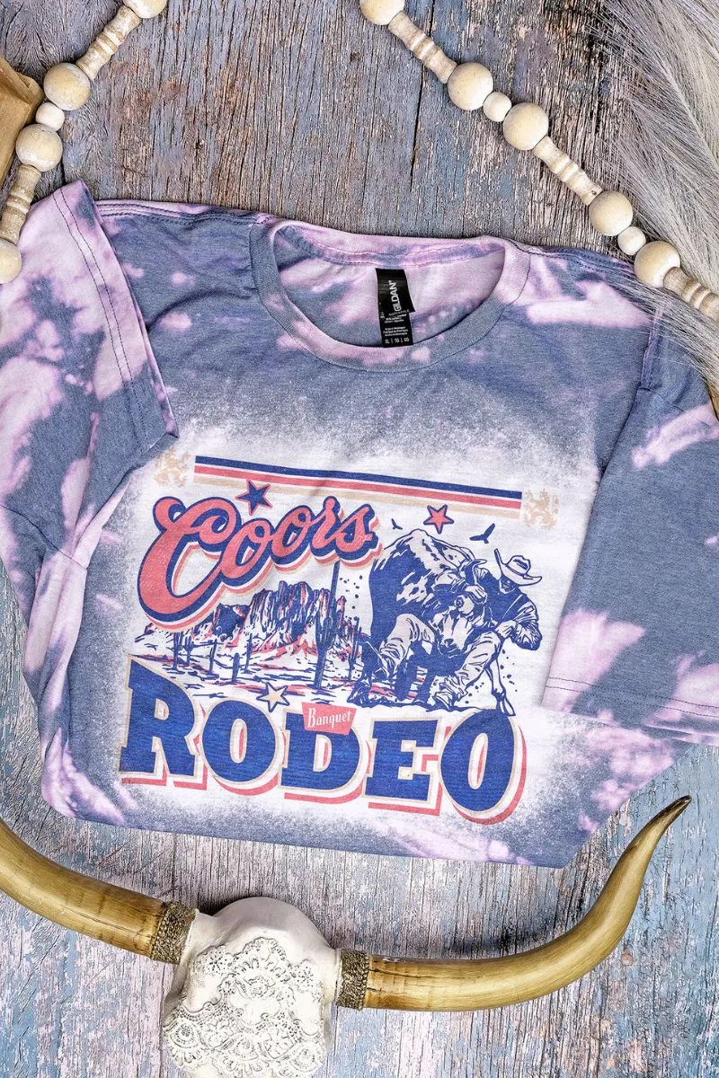 Bleached Bull Rider Coors Rodeo Softstyle Adult T-Shirt