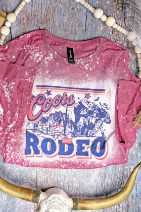 Bleached Bull Rider Coors Rodeo Softstyle Adult T-Shirt