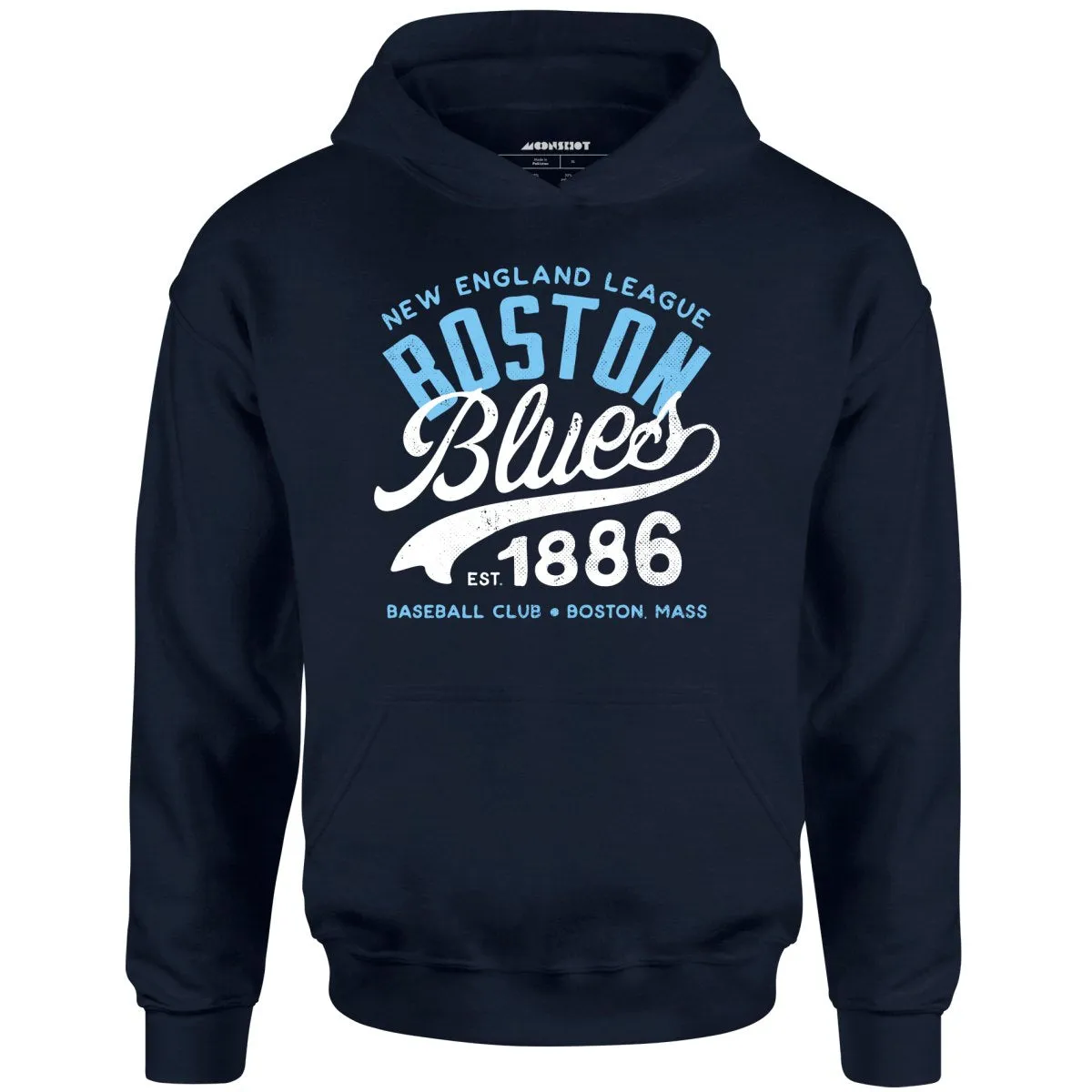 Boston Blues - Massachusetts - Vintage Defunct Baseball Teams - Unisex Hoodie