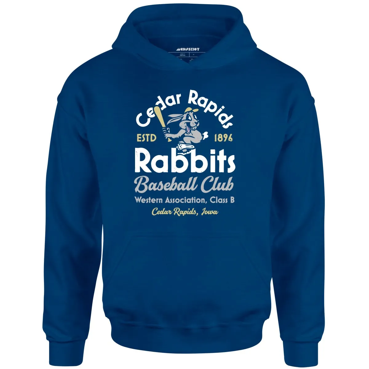 Cedar Rapids Rabbits - Iowa - Vintage Defunct Baseball Teams - Unisex Hoodie