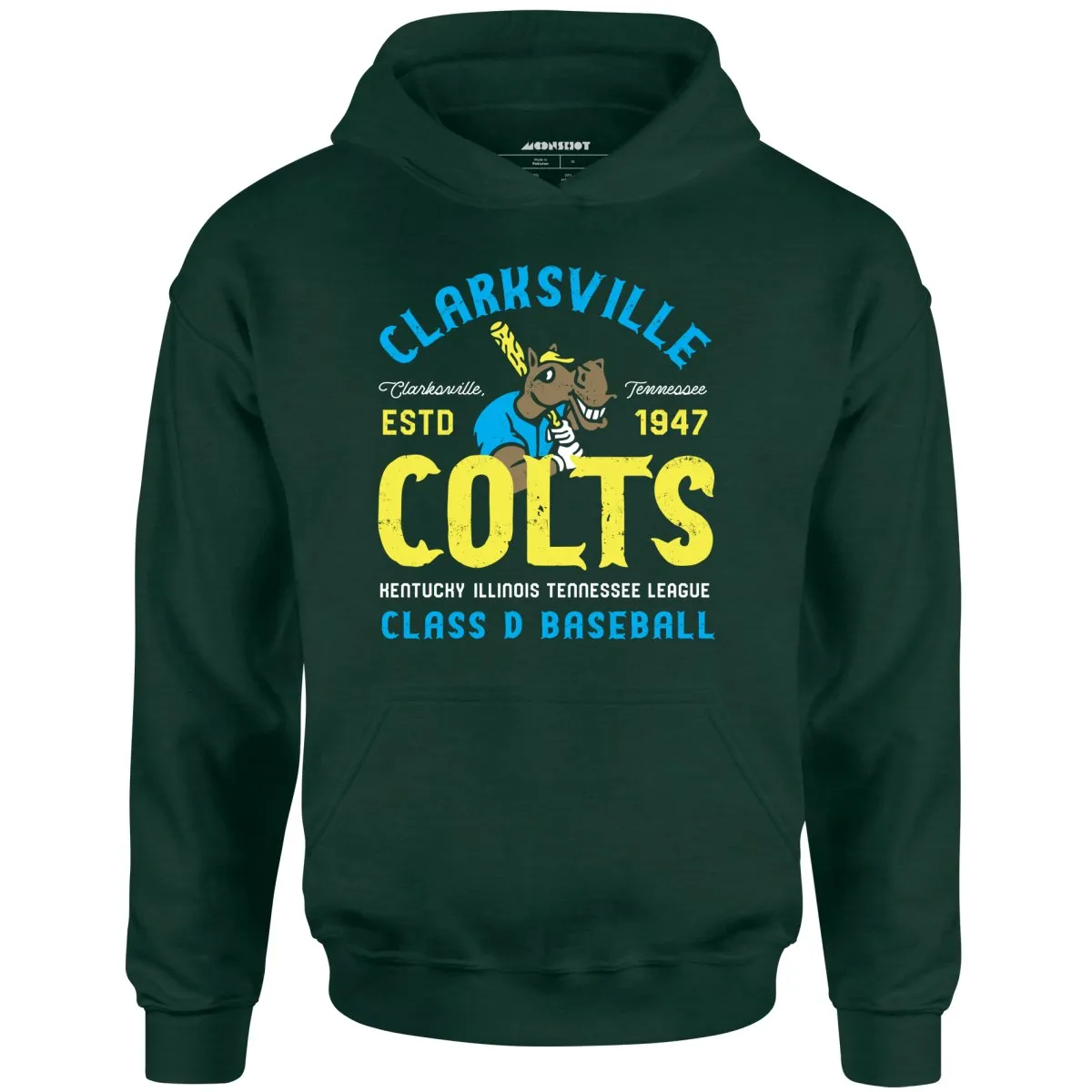 Clarksville Colts - Tennessee - Vintage Defunct Baseball Teams - Unisex Hoodie