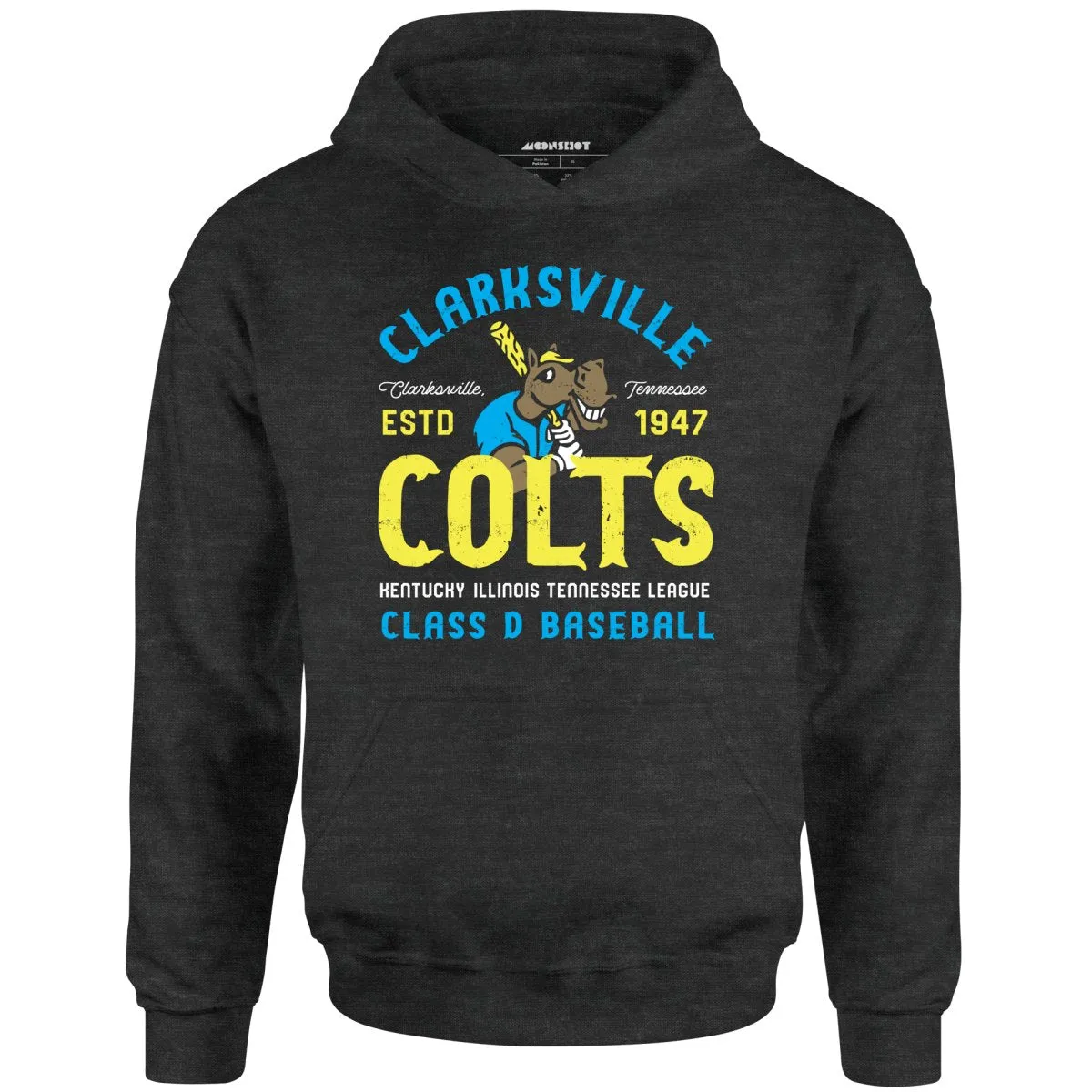 Clarksville Colts - Tennessee - Vintage Defunct Baseball Teams - Unisex Hoodie