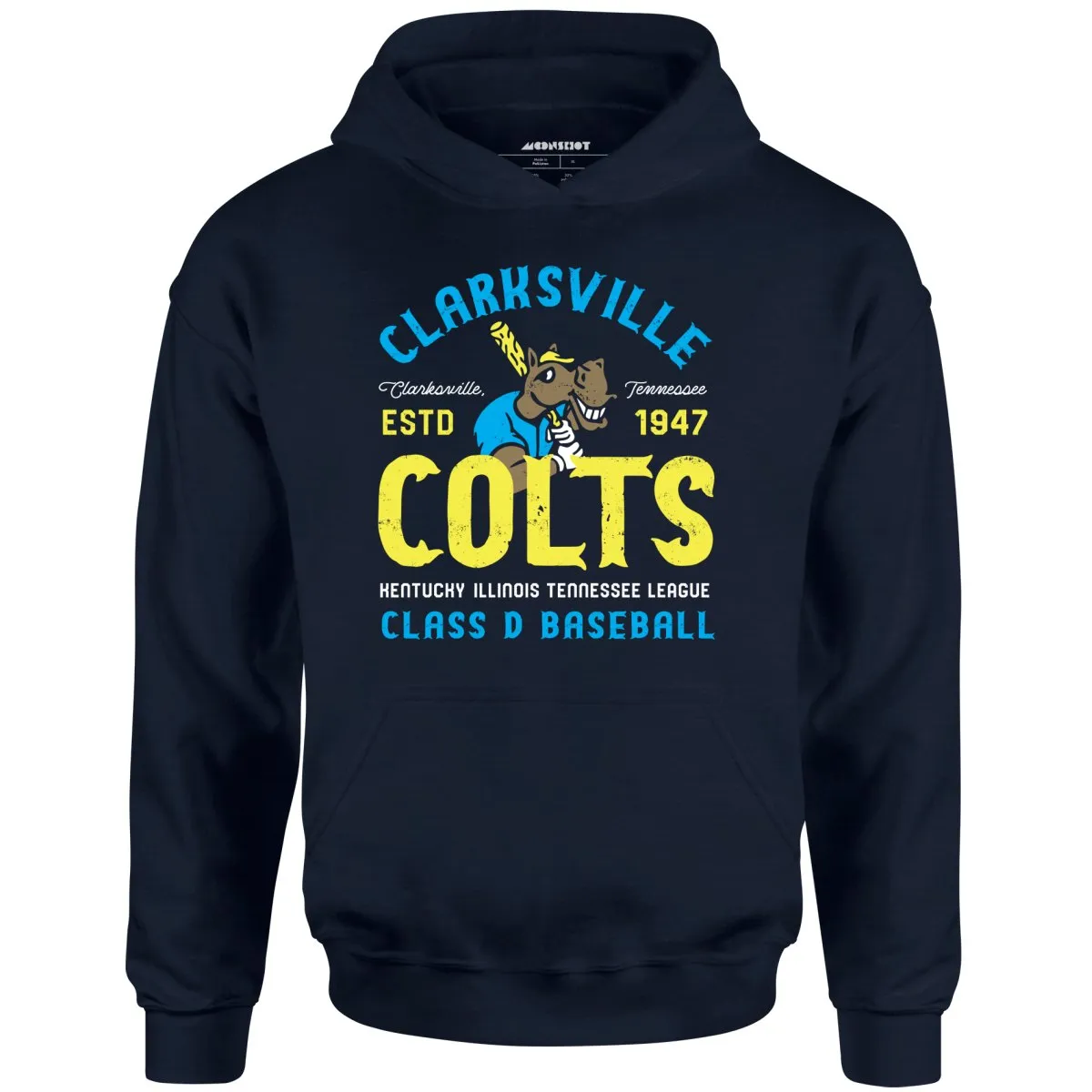 Clarksville Colts - Tennessee - Vintage Defunct Baseball Teams - Unisex Hoodie