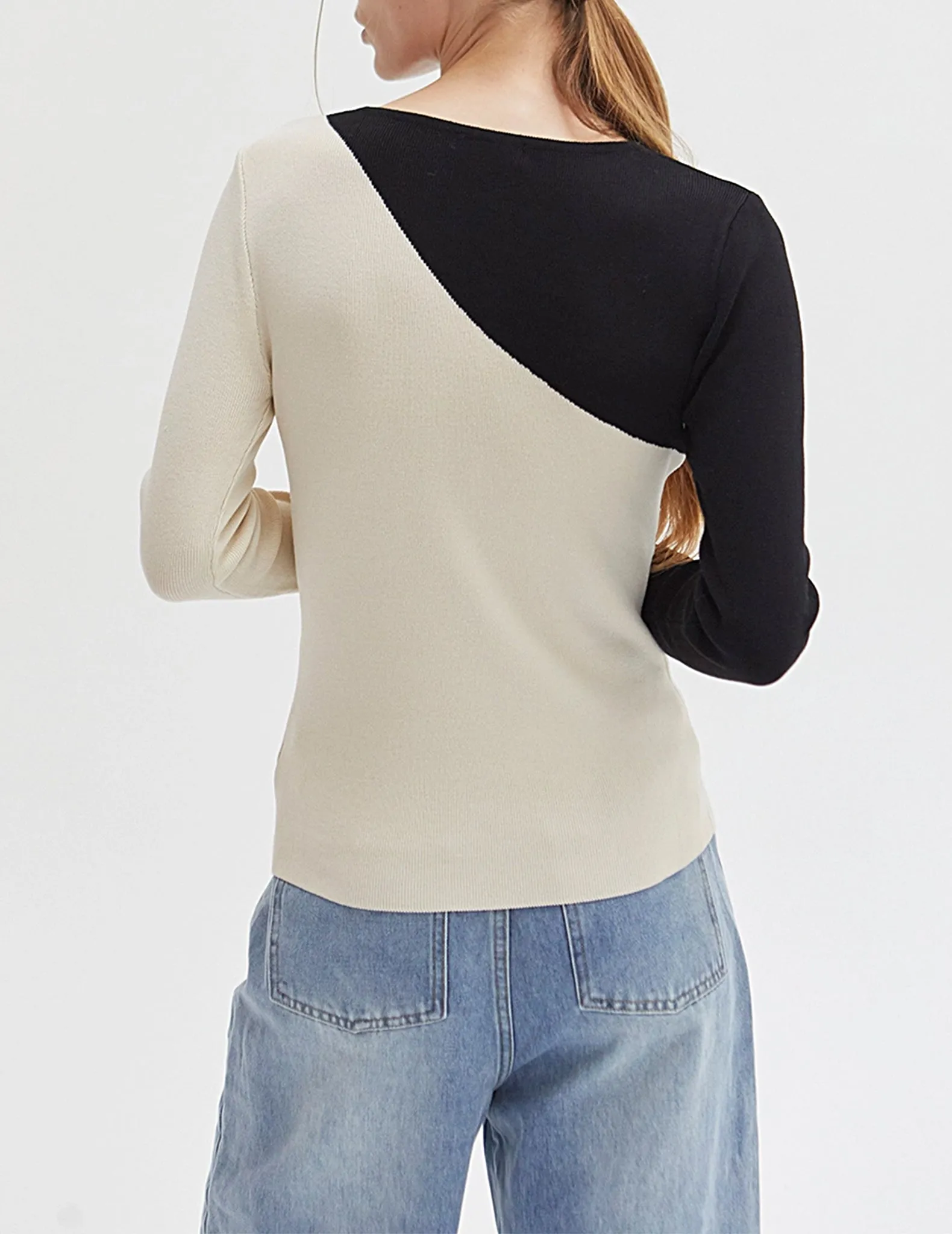 Cody Color Block Cutout Top