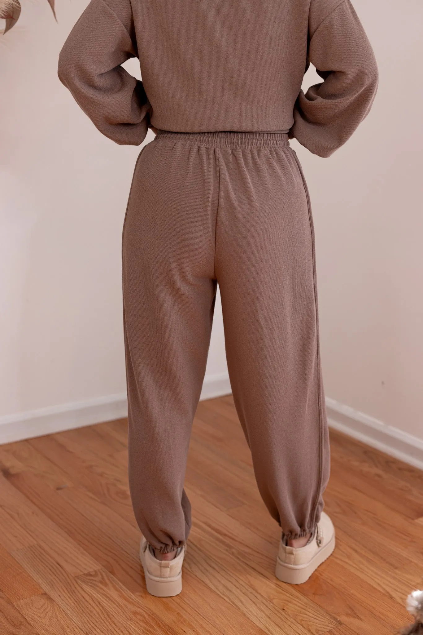 Comfy Attitude Mocha Ribbed Joggers