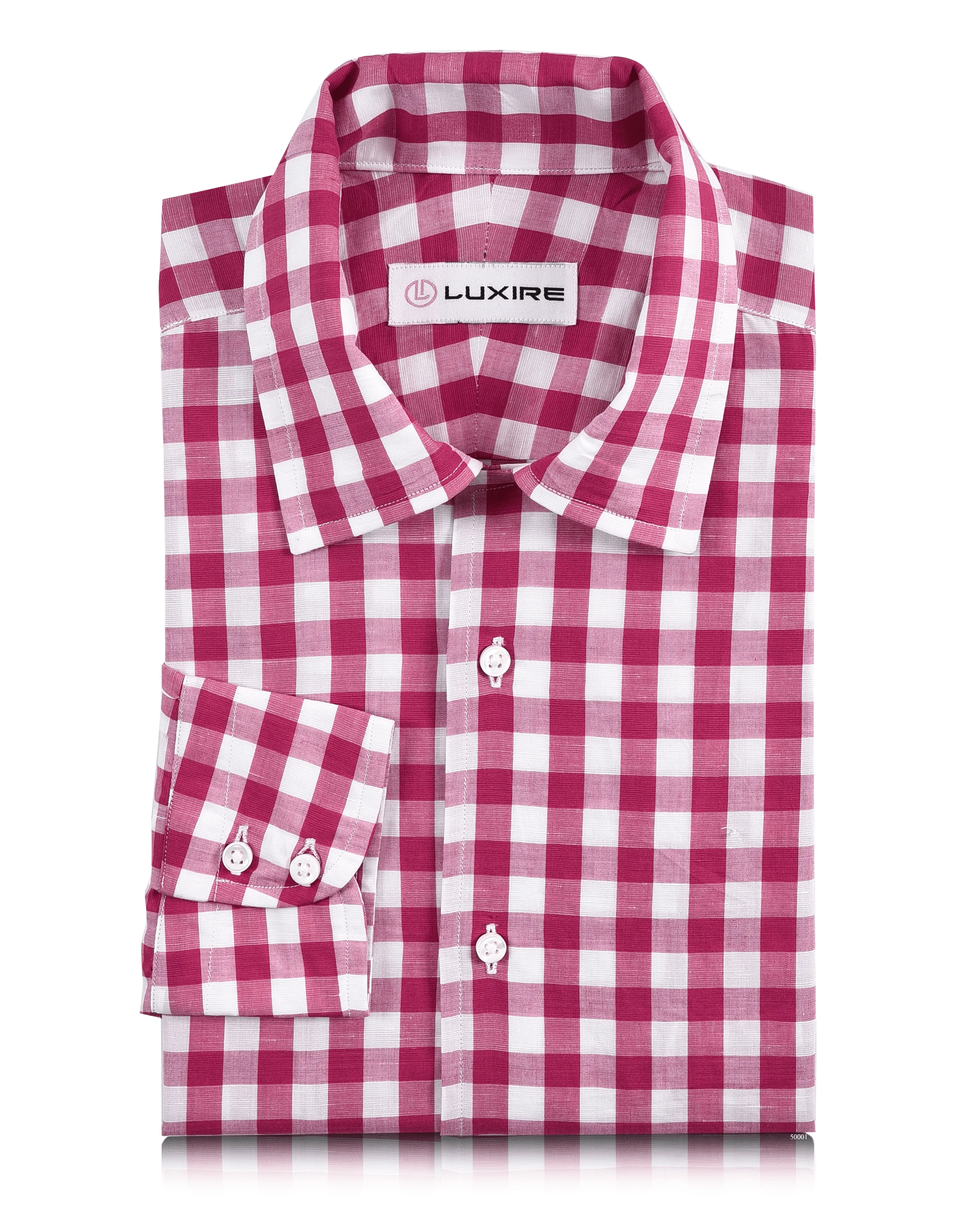 Cotton Linen - Pink White Gingham