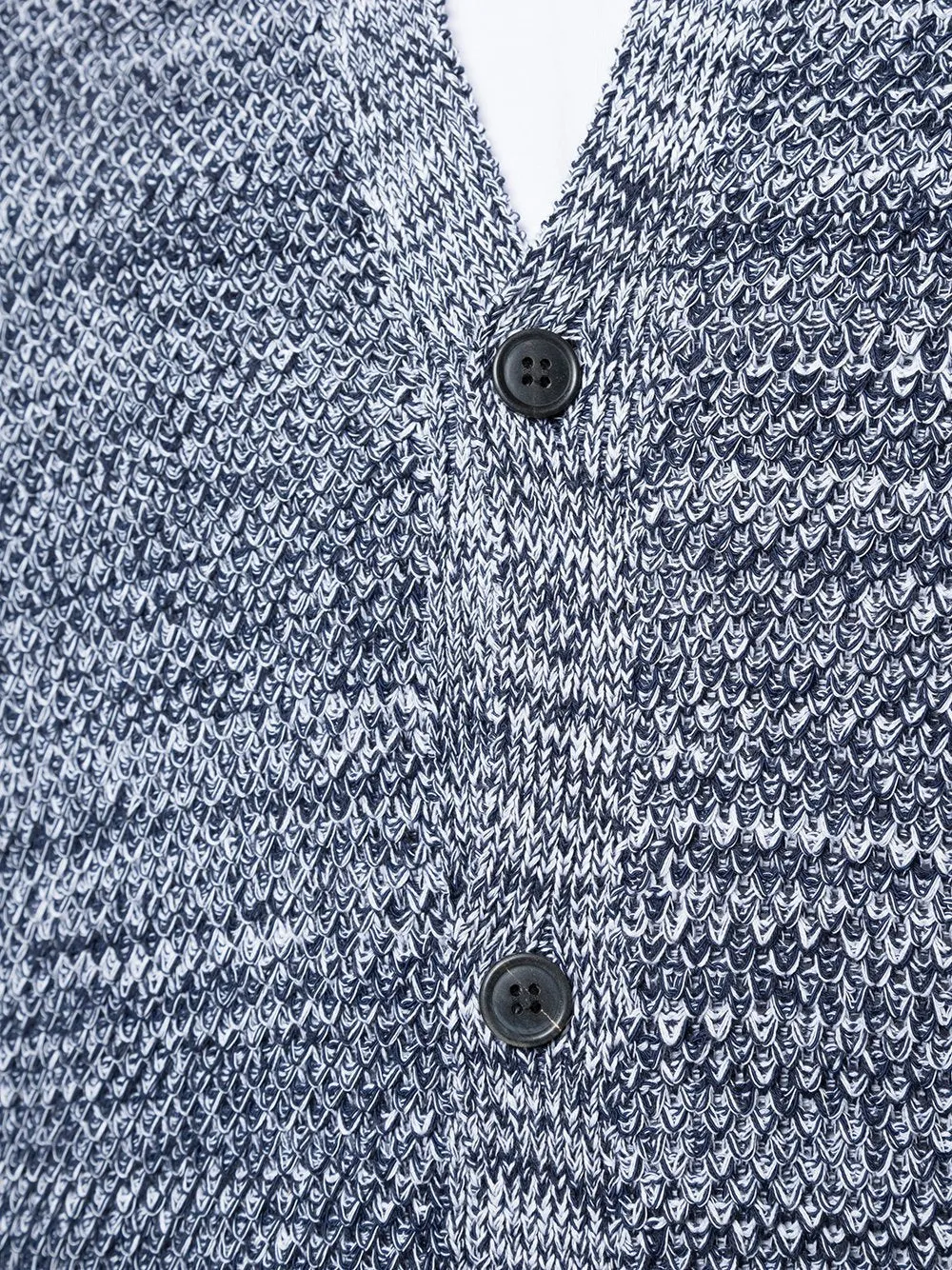 Cotton Nylon Melange Grey Knit Cardigan Brigade