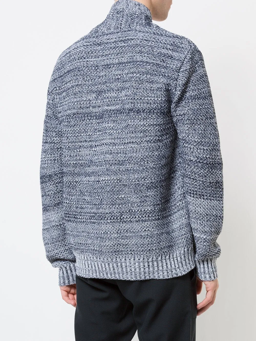 Cotton Nylon Melange Grey Knit Cardigan Brigade