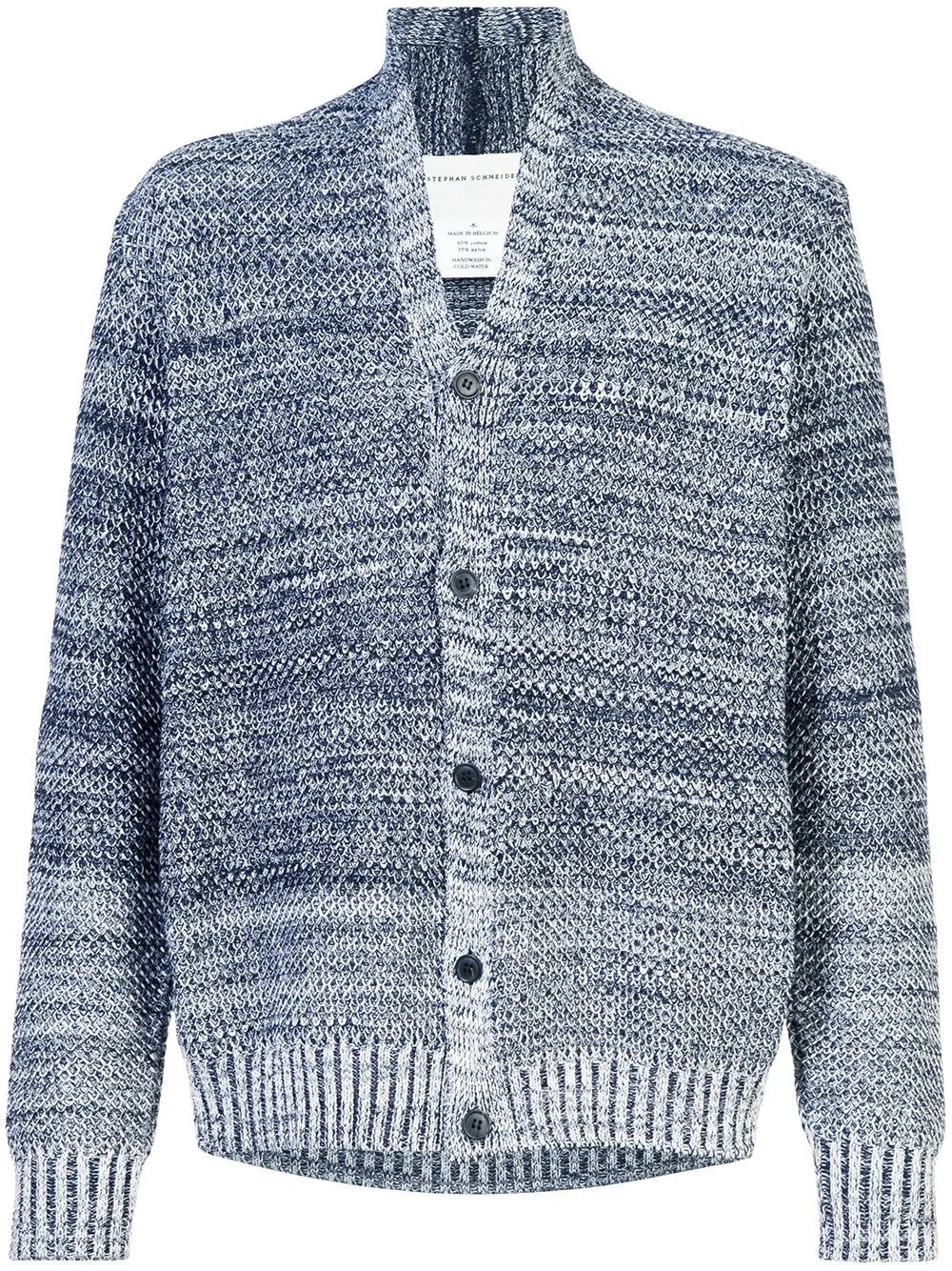 Cotton Nylon Melange Grey Knit Cardigan Brigade