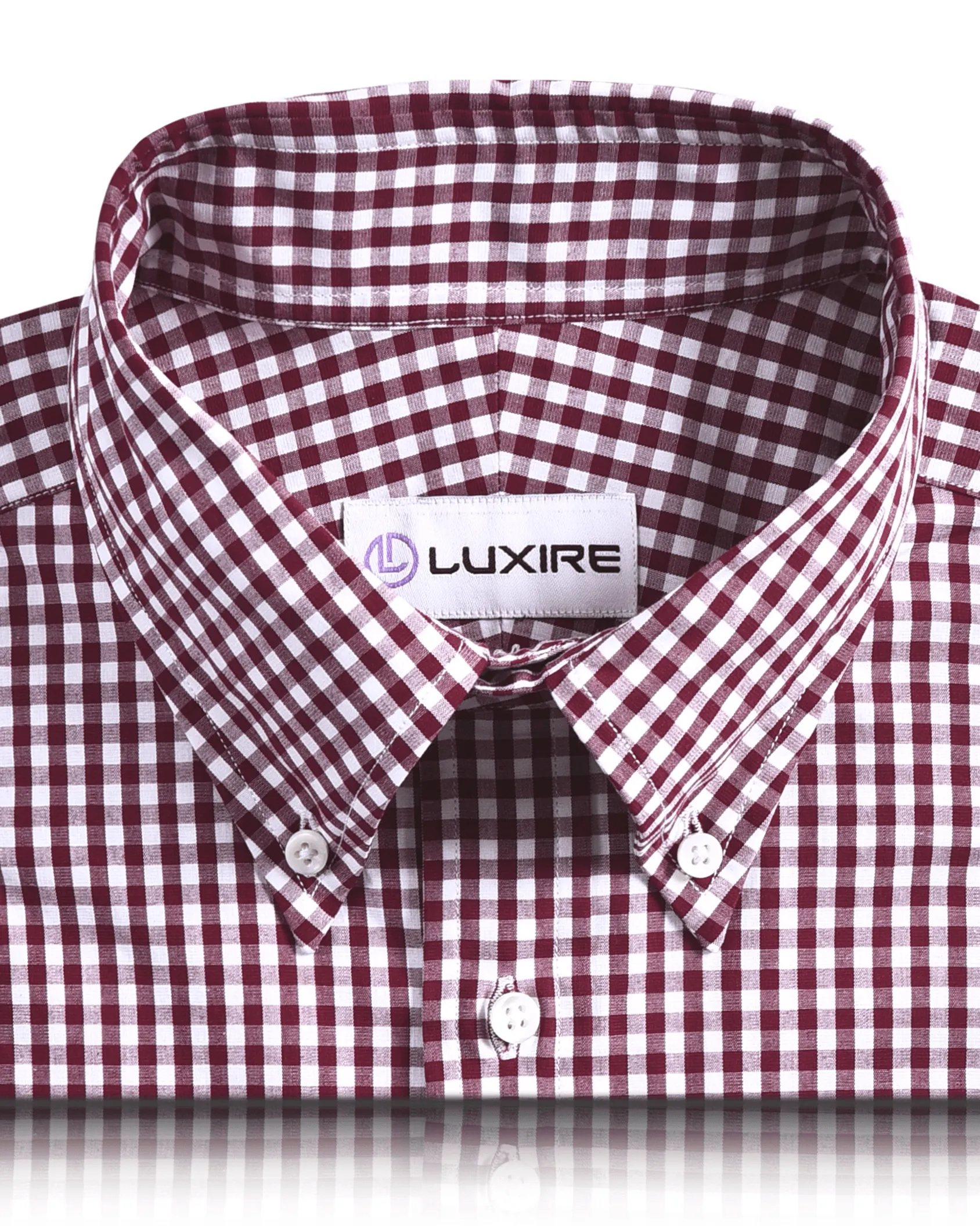 Deep Red Gingham Shirt