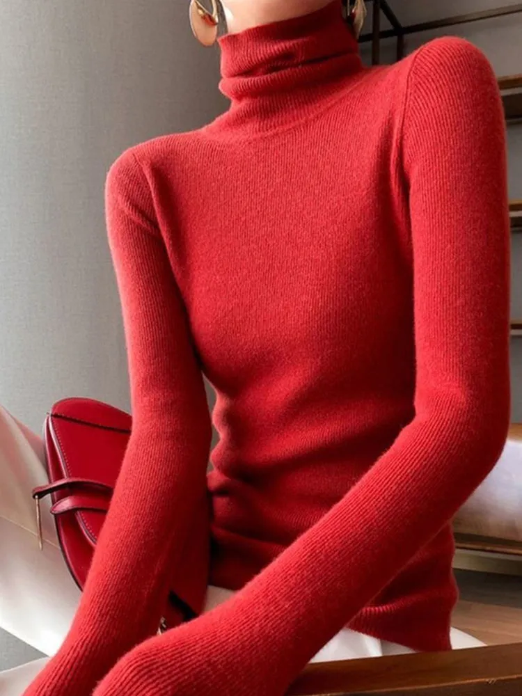 Donna Woman Long Sleeve Turtleneck Sweater