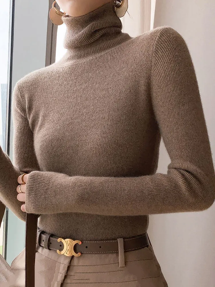 Donna Woman Long Sleeve Turtleneck Sweater