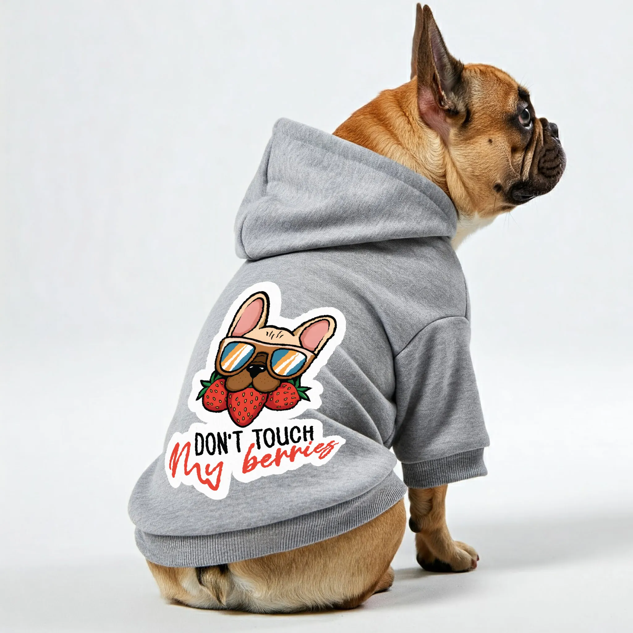 DON'T TOUCH My berries - Personalized French Bulldog Hoodies with Funny Quotes – Stylish, Cozy, and Premium 100% Cotton