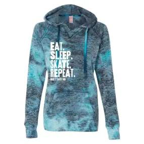 Eat Sleep Skate Repeat Burnout Hooded Sweatshirt