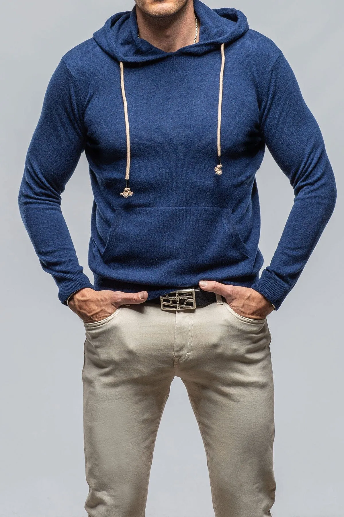 Florio II Cashmere Hoodie In Navy