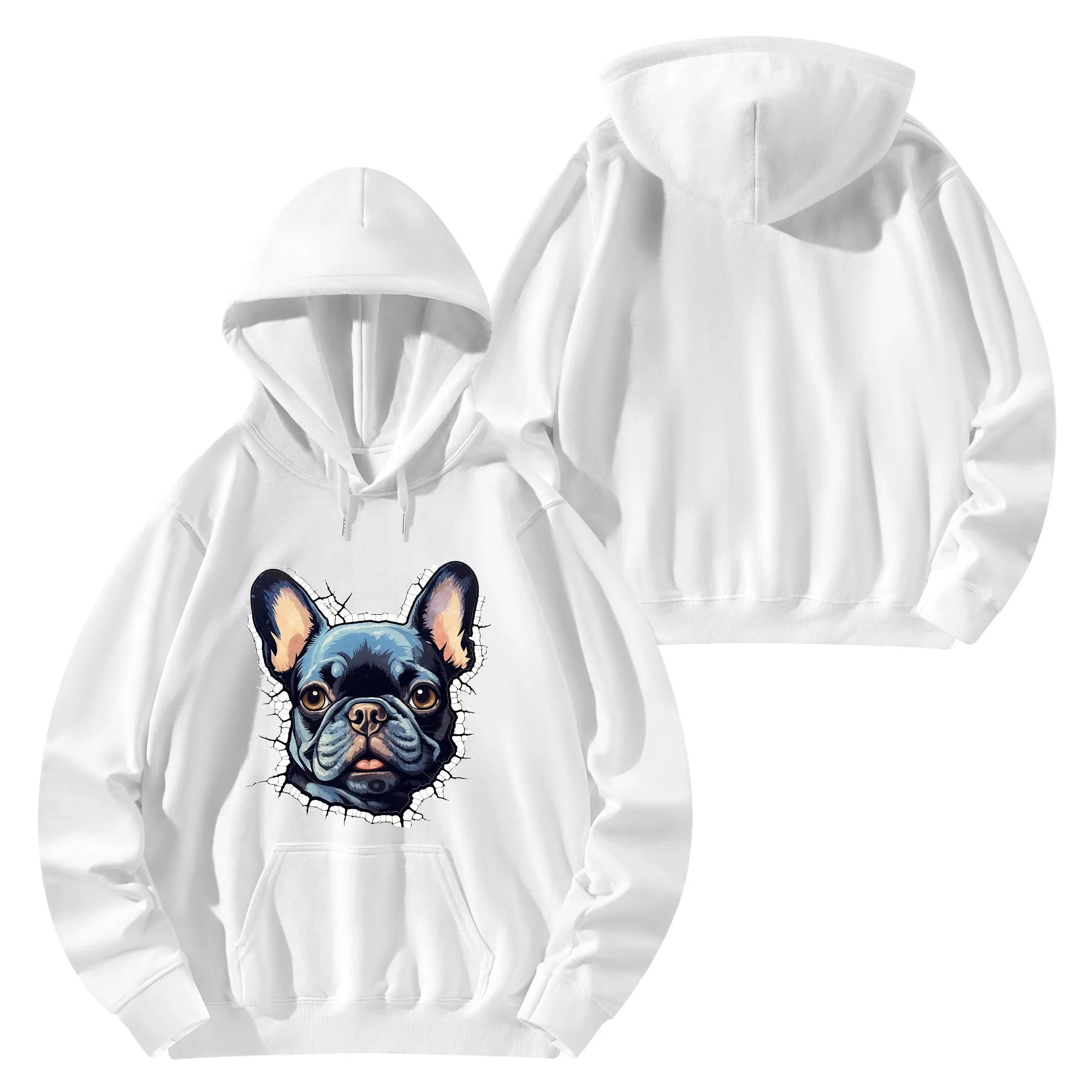 Frenchie passion - Unisex Cotton Hoodie