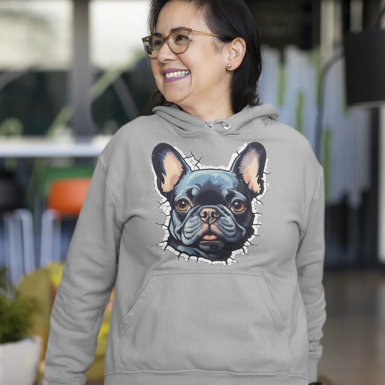 Frenchie passion - Unisex Cotton Hoodie