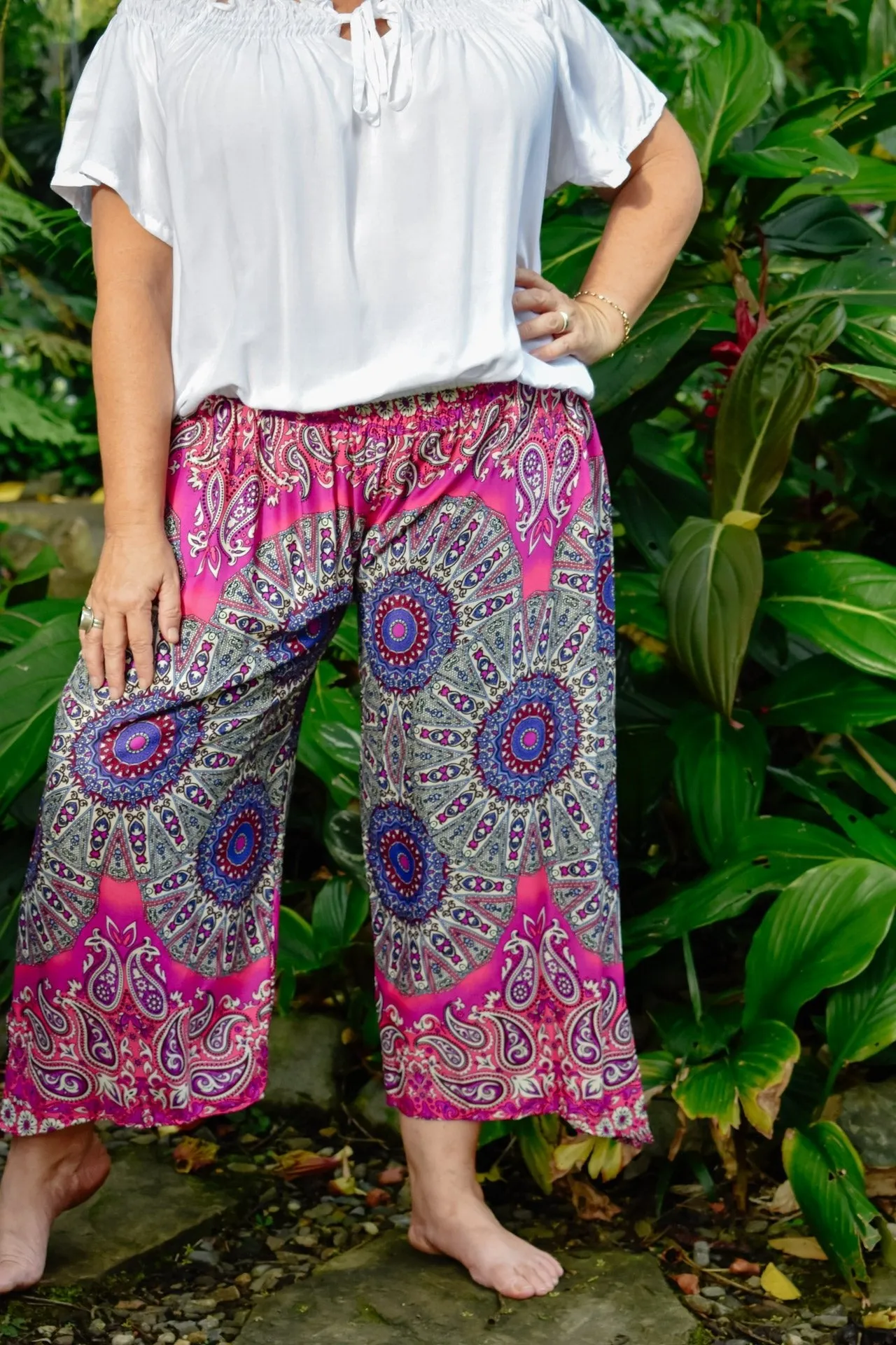 Freya Pants - Wheel of Life Pink