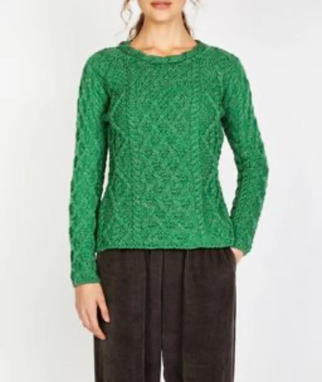 Lambay Lattice Women's Cable Sweater