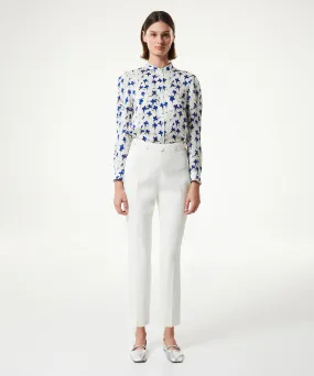 Machka Crepe Trousers With Button Accessories White