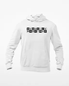 Memories Made in 90 Unisex Hoodie White