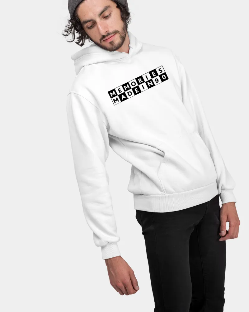 Memories Made in 90 Unisex Hoodie White