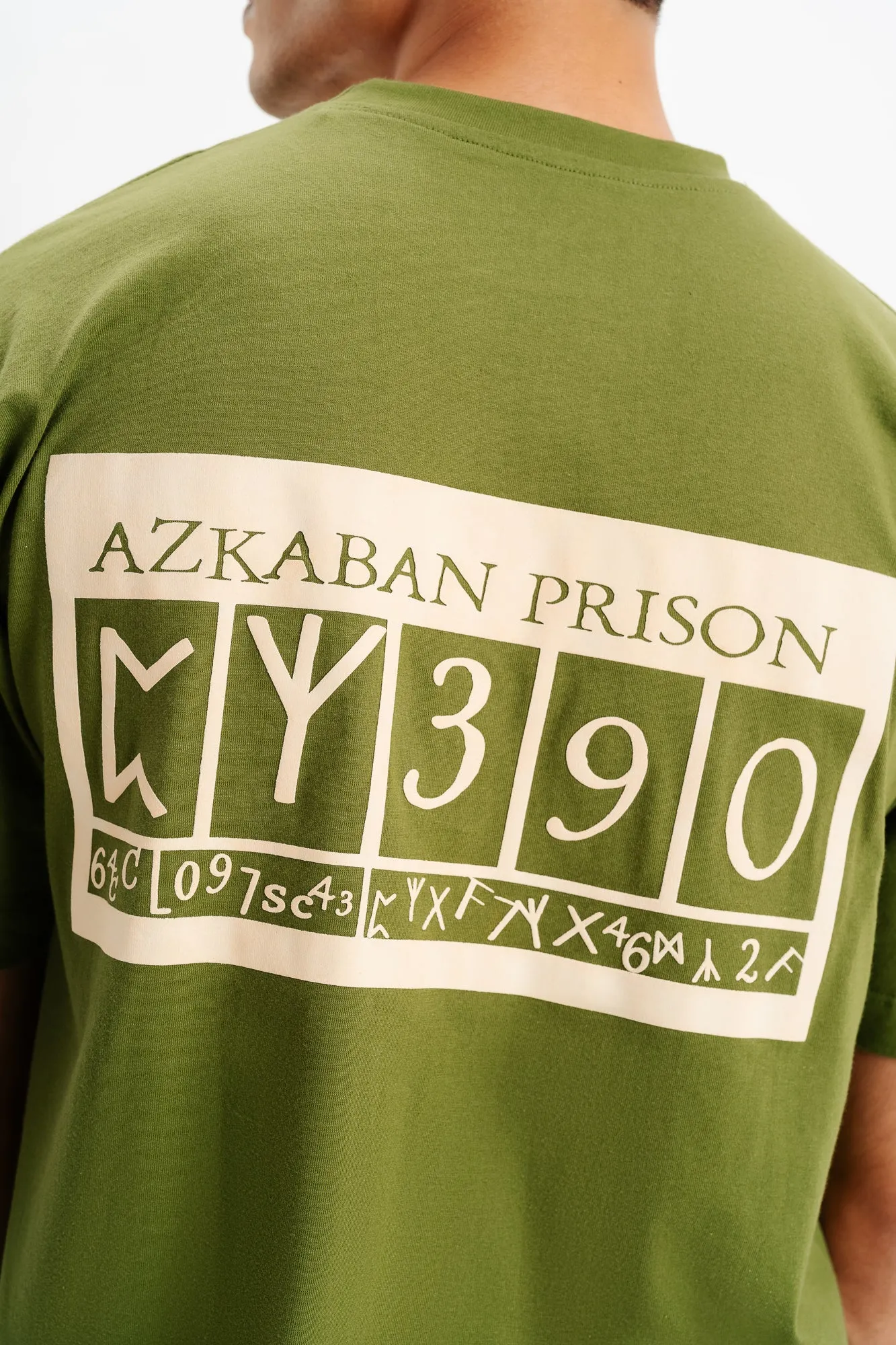 Men's Green Prison Oversized Tees