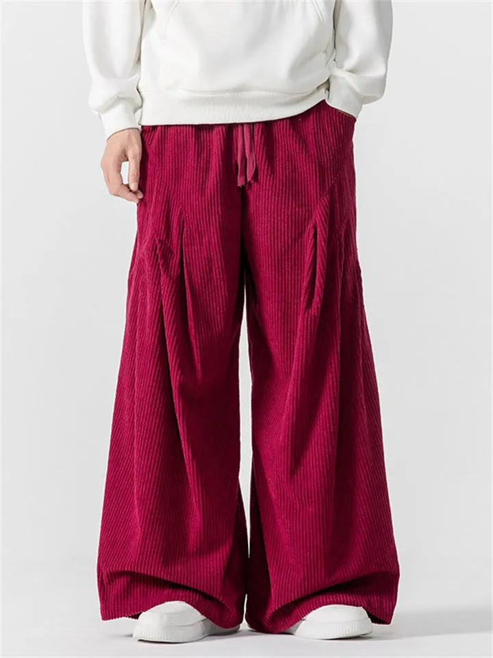 Men's Unique Comfortable Wide Leg Corduroy Trousers