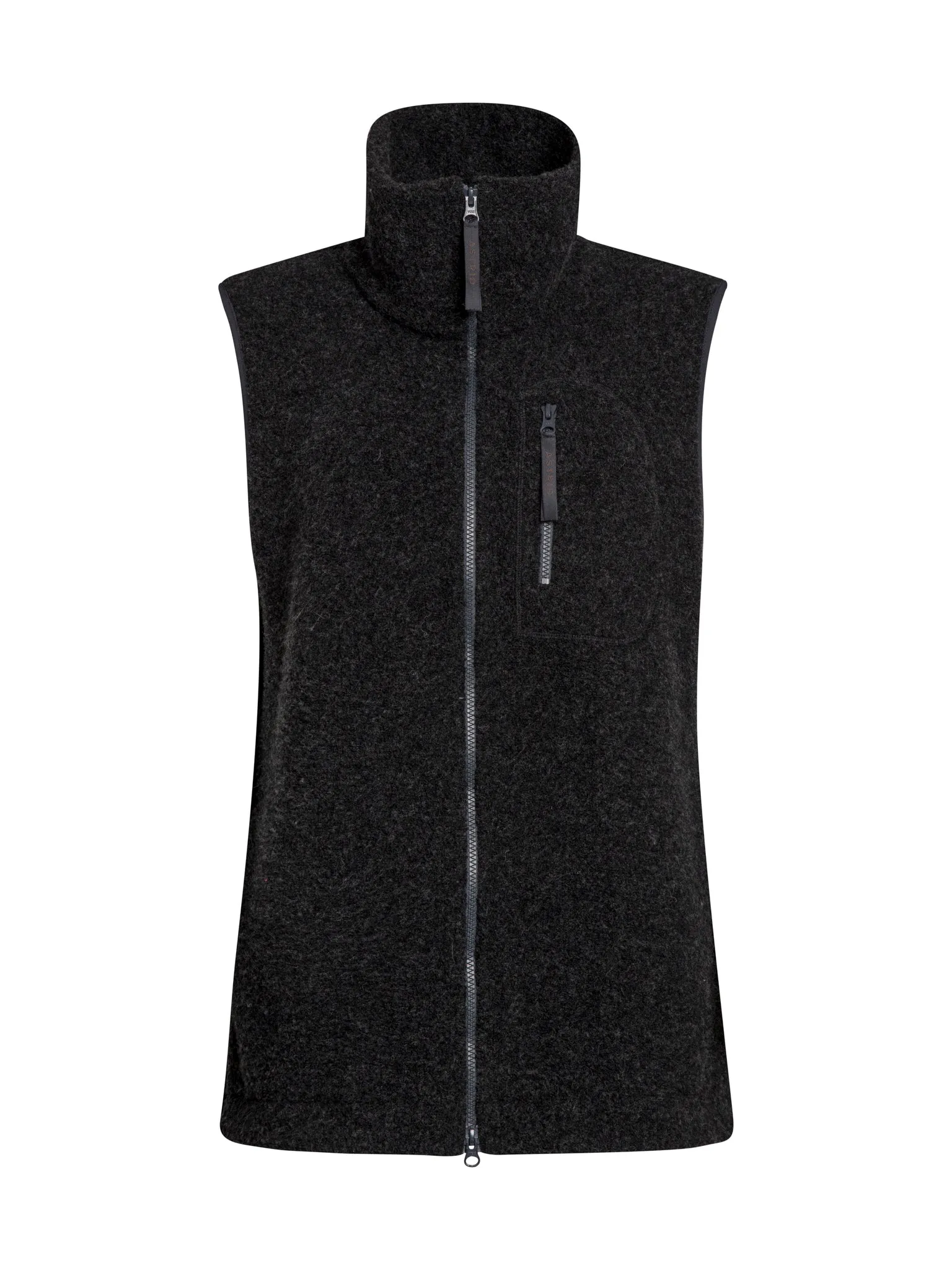 Minna Wool Fleece Vest Black