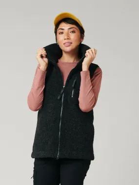 Minna Wool Fleece Vest Black