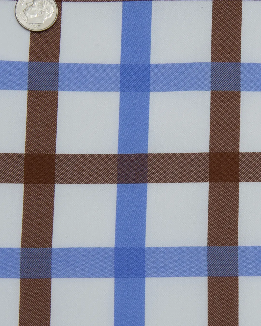 Monti Brown Blue Windowpane Tattersall