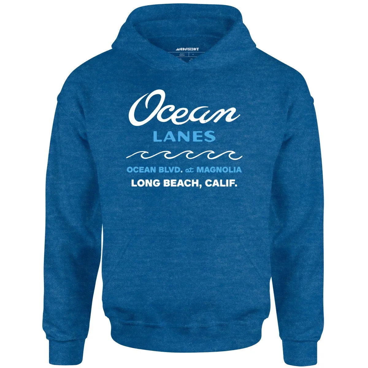 Ocean Lanes - Long Beach, CA - Vintage Bowling Alley - Unisex Hoodie