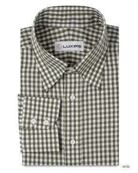 Olive White Gingham