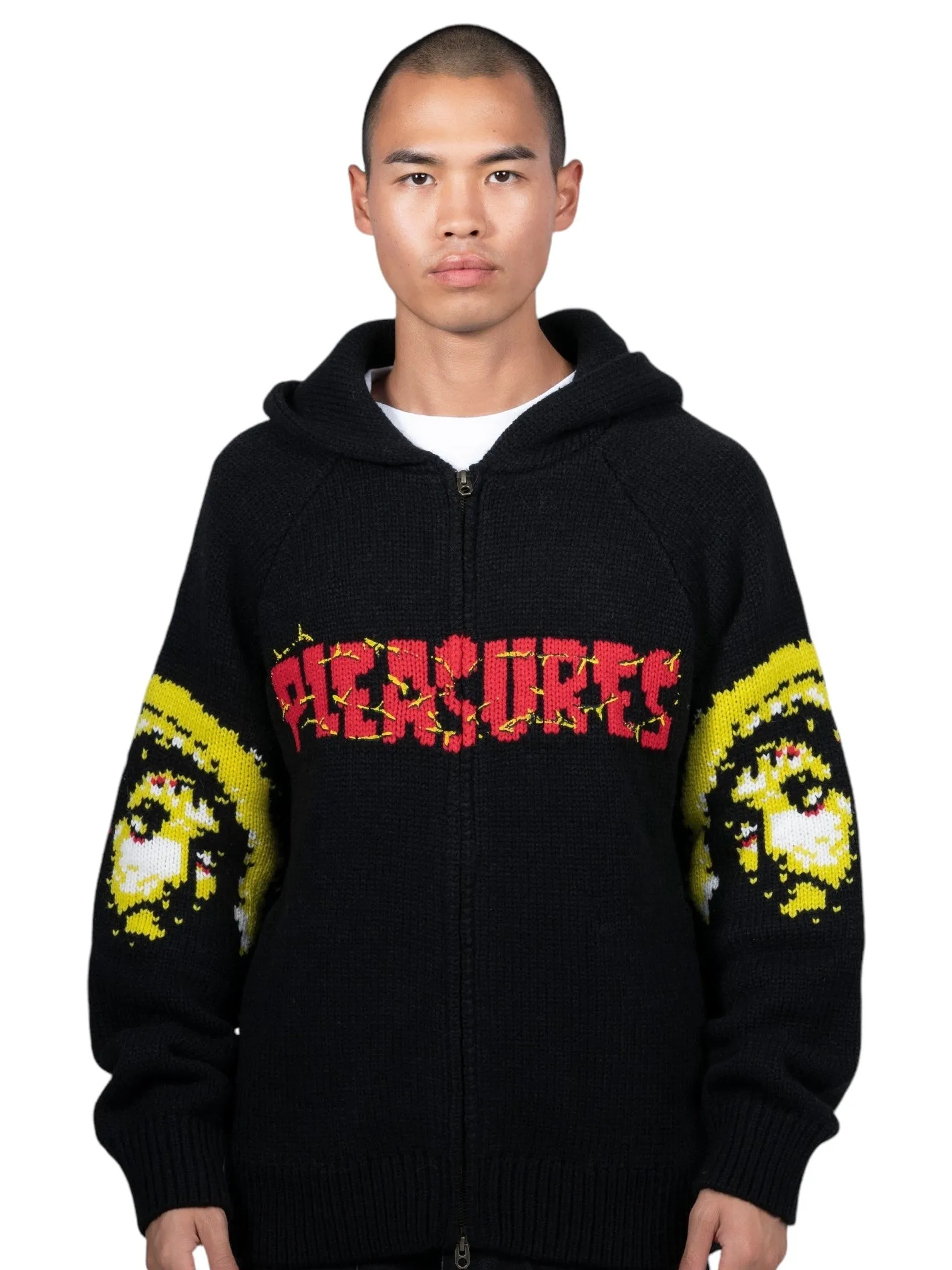 Pleasures Chosen Knitted Hoodie in Black