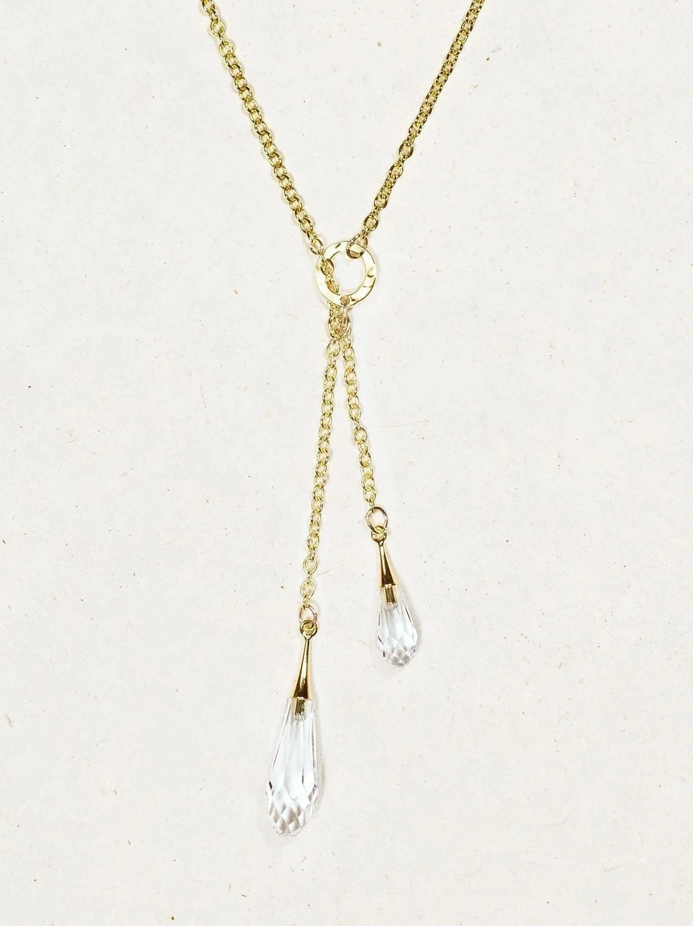 Rain Drop Lariat Necklace