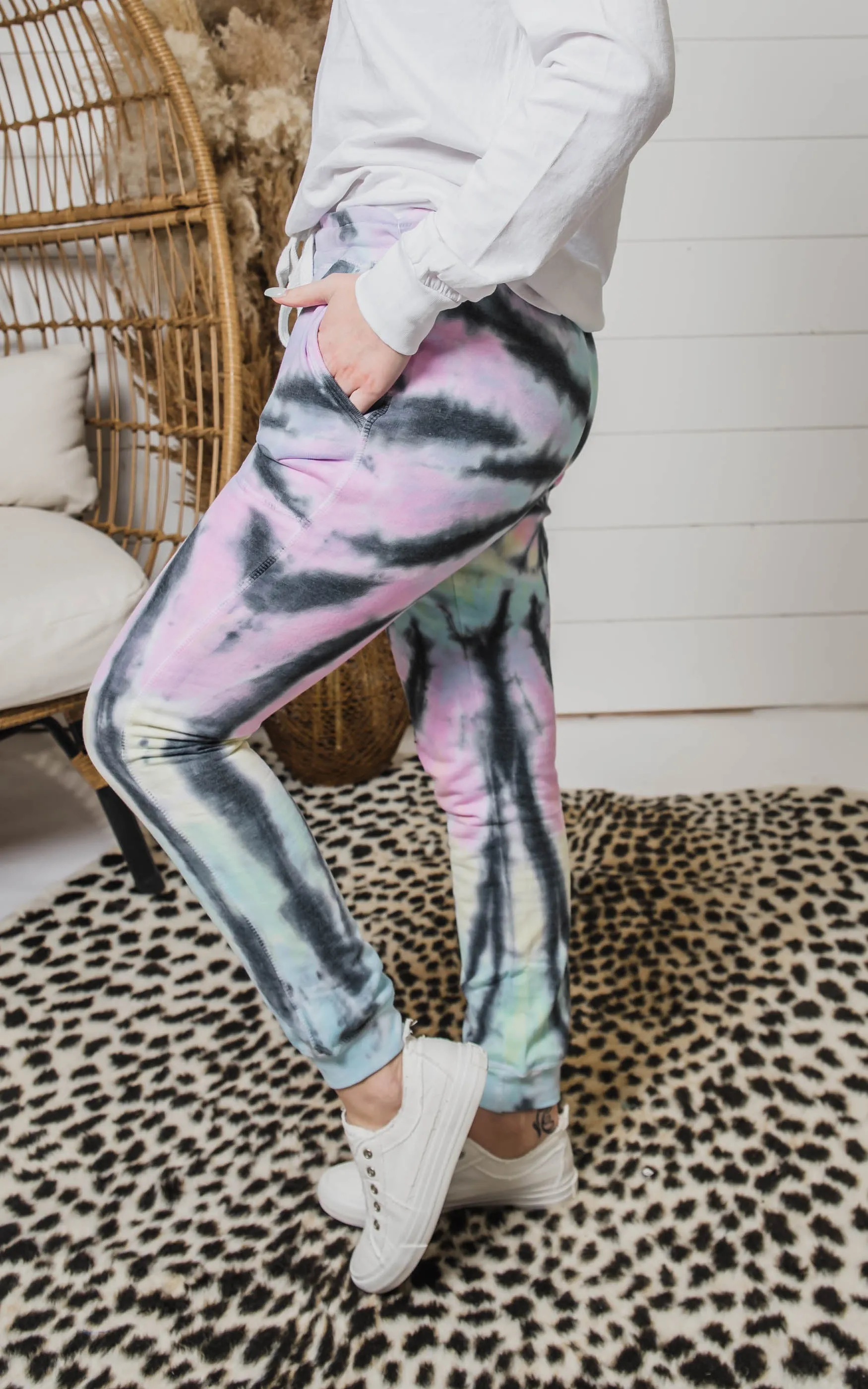 Rainbow Tie Dye Joggers - Final Sale