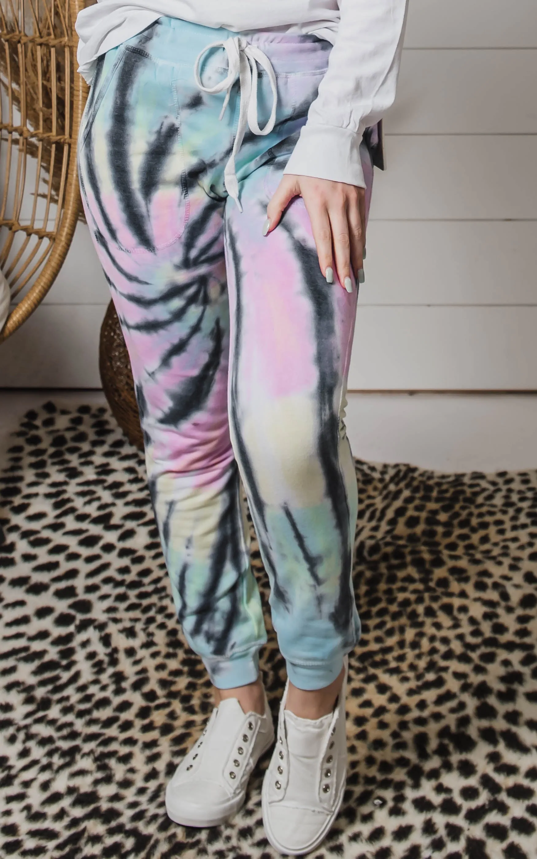 Rainbow Tie Dye Joggers - Final Sale