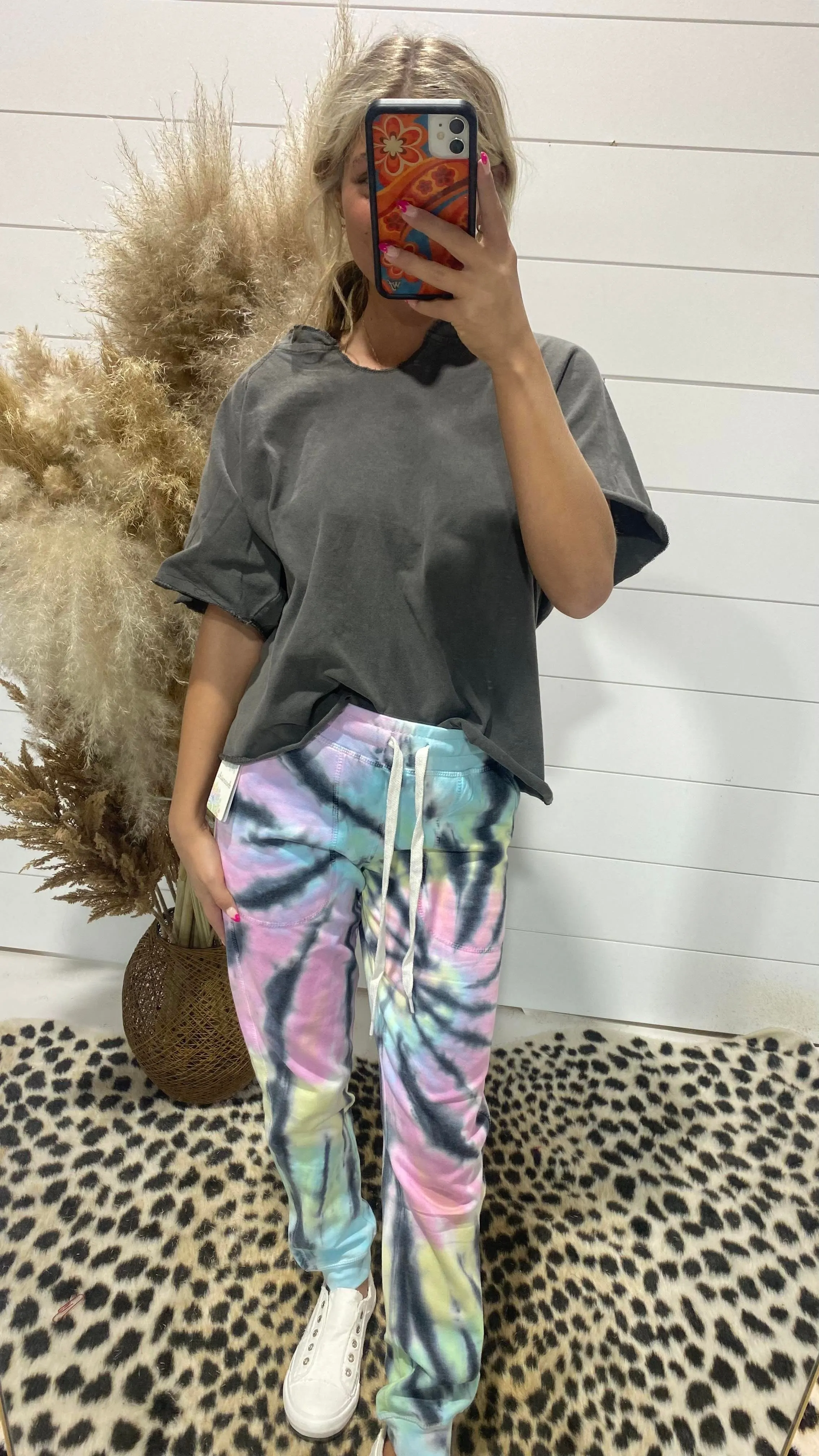 Rainbow Tie Dye Joggers - Final Sale