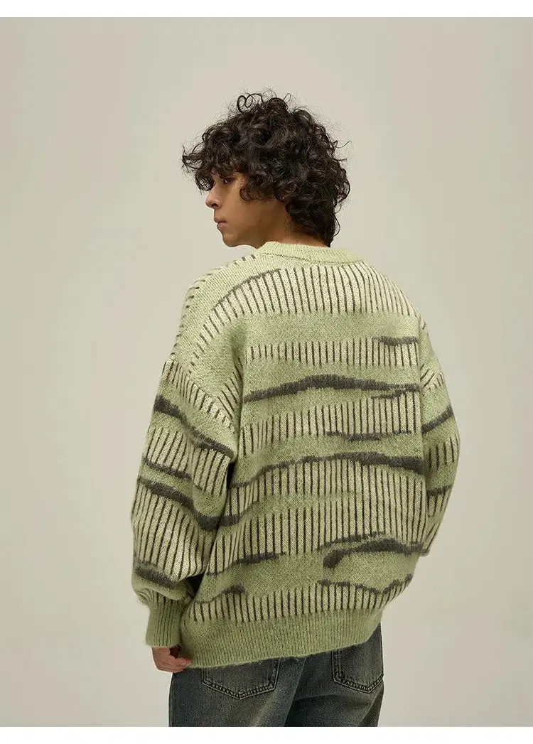 Retro Mohair Striped Sweaters