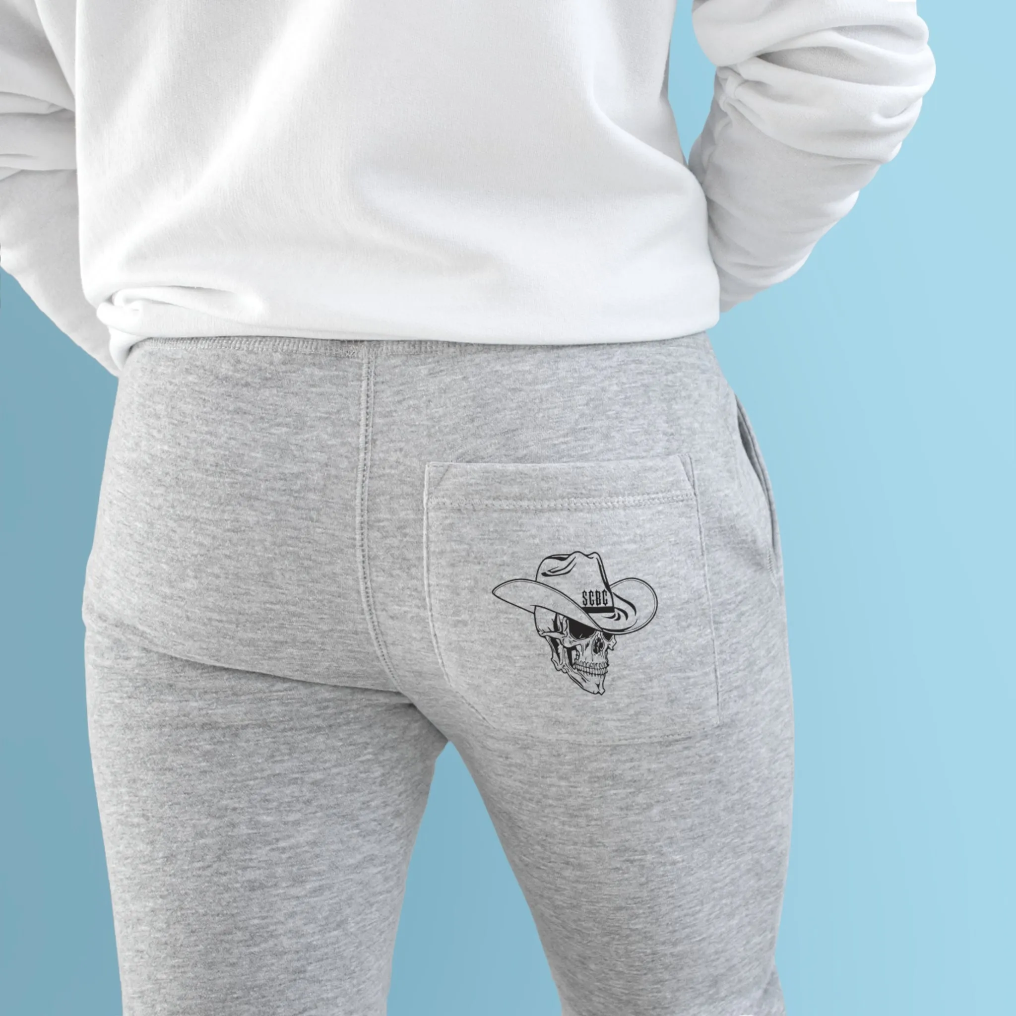 SCBC Unisex "Howdy" Fleece Joggers. Joggers, Grey Sweatpants, Casual Wear, Streetwear, Sports Wear, Unisex, Sweatpants, Brand Name.