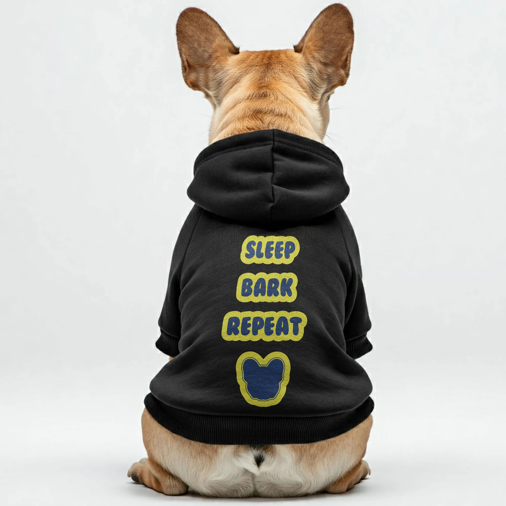 Sleep, bark, repeat - Personalized French Bulldog Hoodies with Funny Quotes – Stylish, Cozy, and Premium 100% Cotton