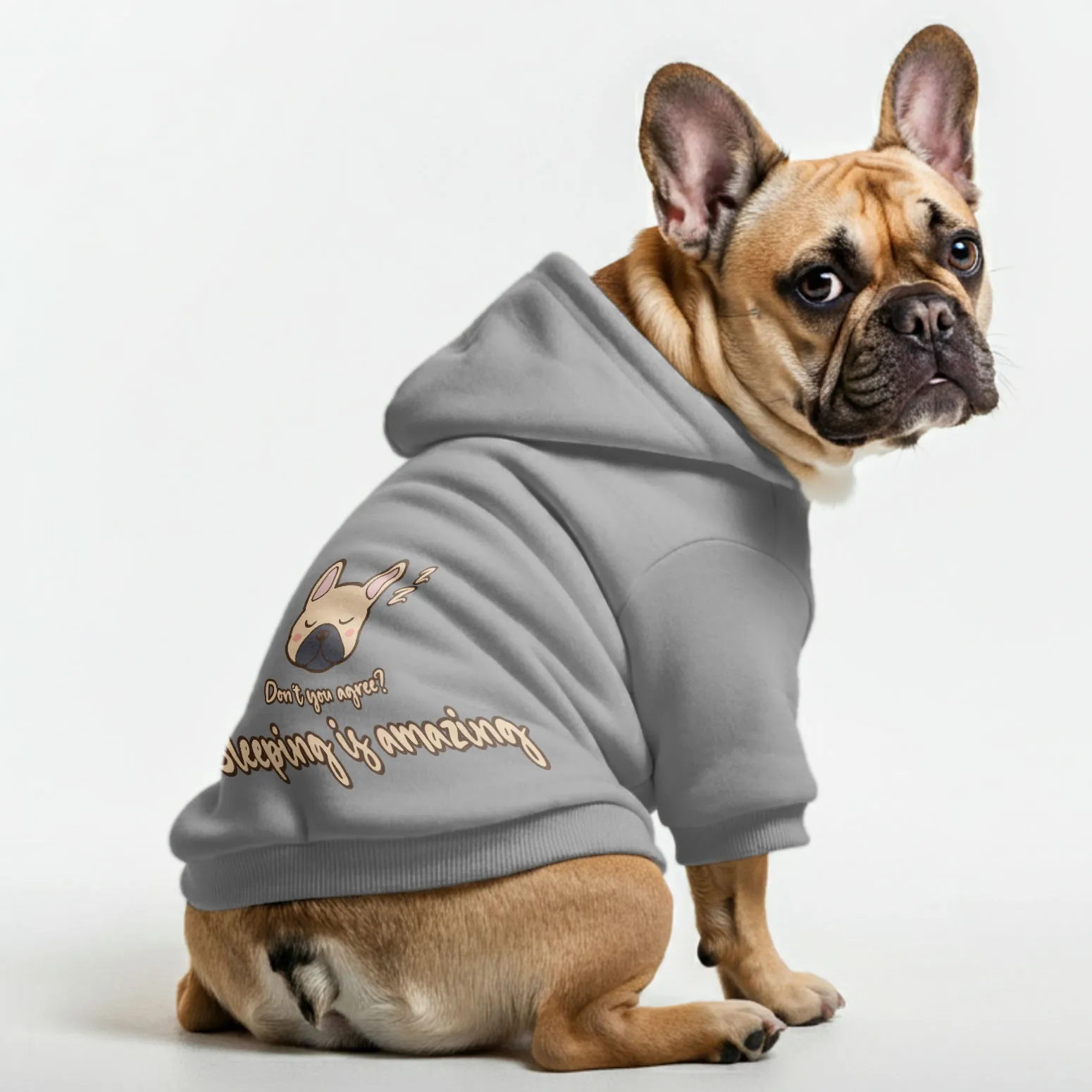 Sleeping is amazing n dont u agree - Personalized French Bulldog Hoodies with Funny Quotes – Stylish, Cozy, and Premium 100% Cotton