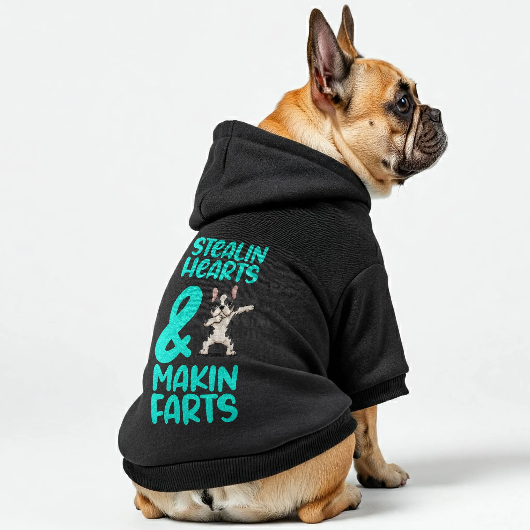 Stealin Hearts & Makin Farts - Personalized French Bulldog Hoodies with Funny Quotes – Stylish, Cozy, and Premium 100% Cotton