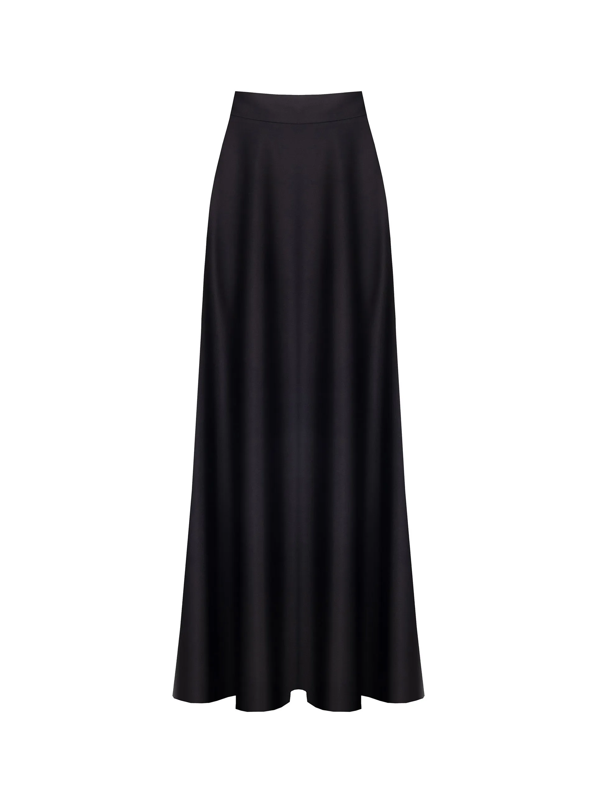 Structured Satin Maxi Skirt