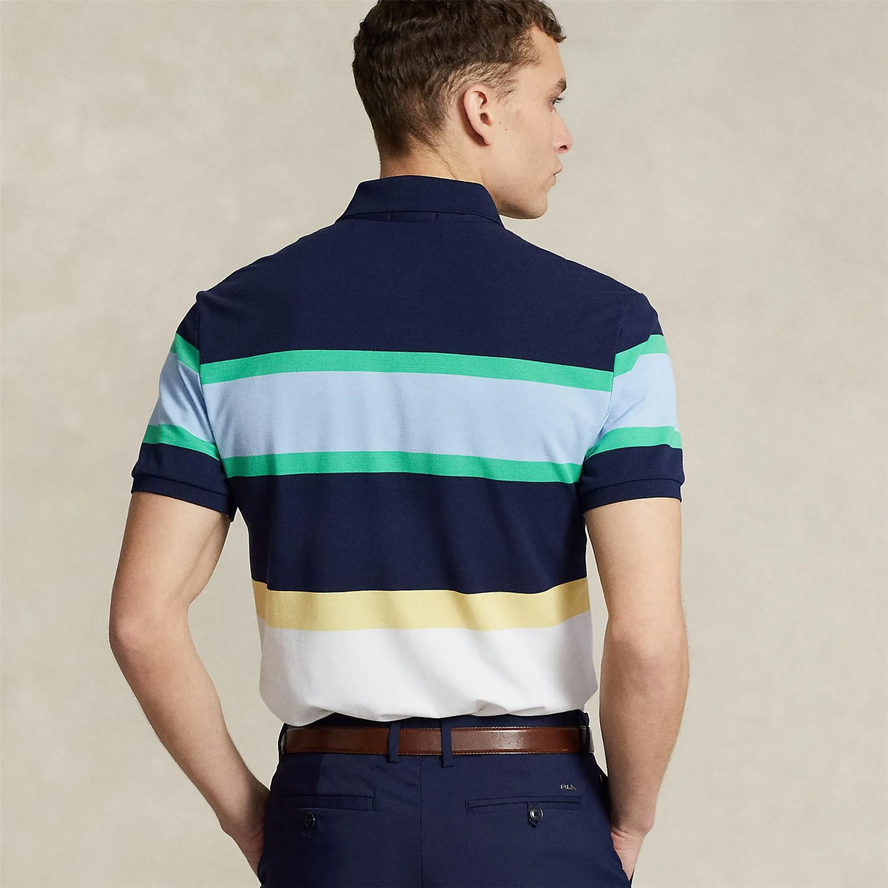 Tailored Fit Performance Polo Refined Navy Multi 2 - SS24